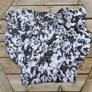 CLEO ruffle blouse round neck XL